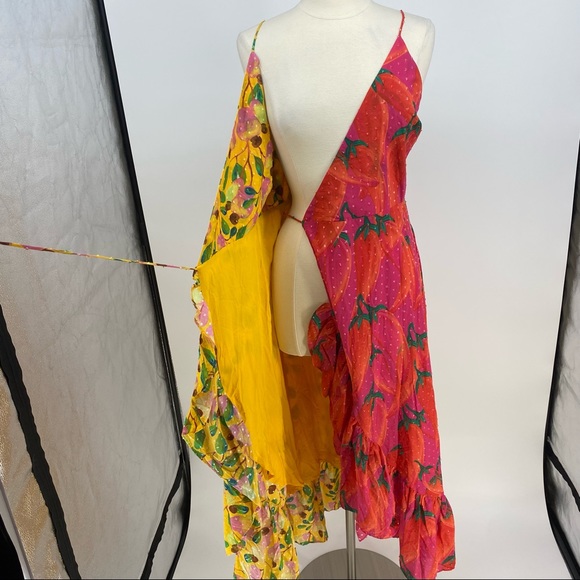 Farm Rio Garden Mix Maxi Wrap Floral Dress NWT - Picture 11 of 17